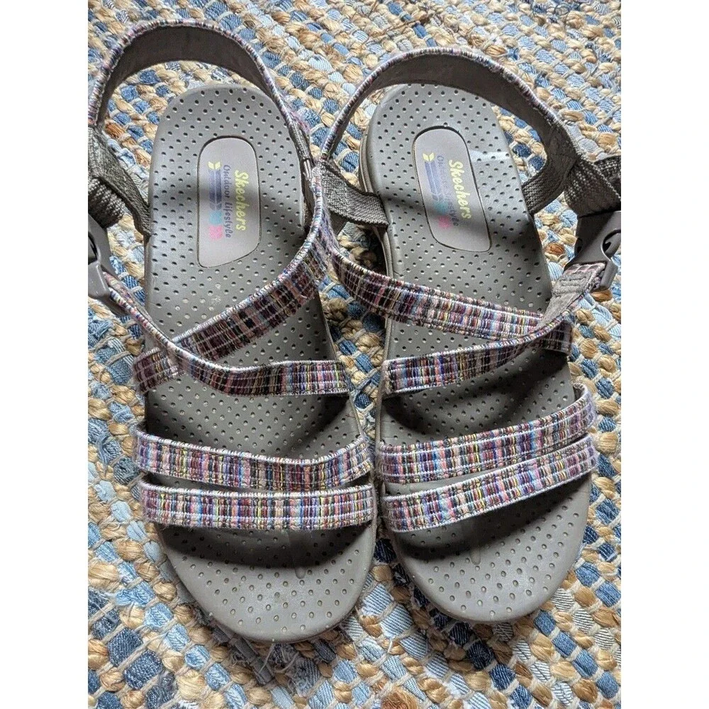 Skechers Outdoor Lifestyle Multicolor Strap Sandals 9 Comfort Walking Hiking